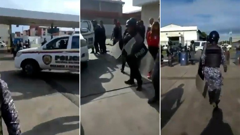 Un tiroteo entre miembros de dos fuerzas de seguridad chavistas por un turno para cargar combustible dejó una policía muerta en Venezuela